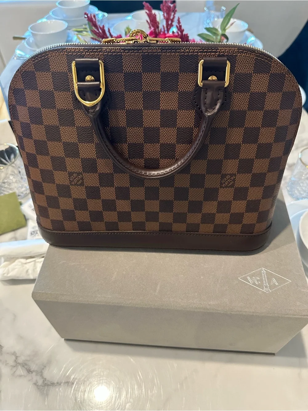 Louis Vuitton Alma PM Checkered Top-Handle Women’s Bag